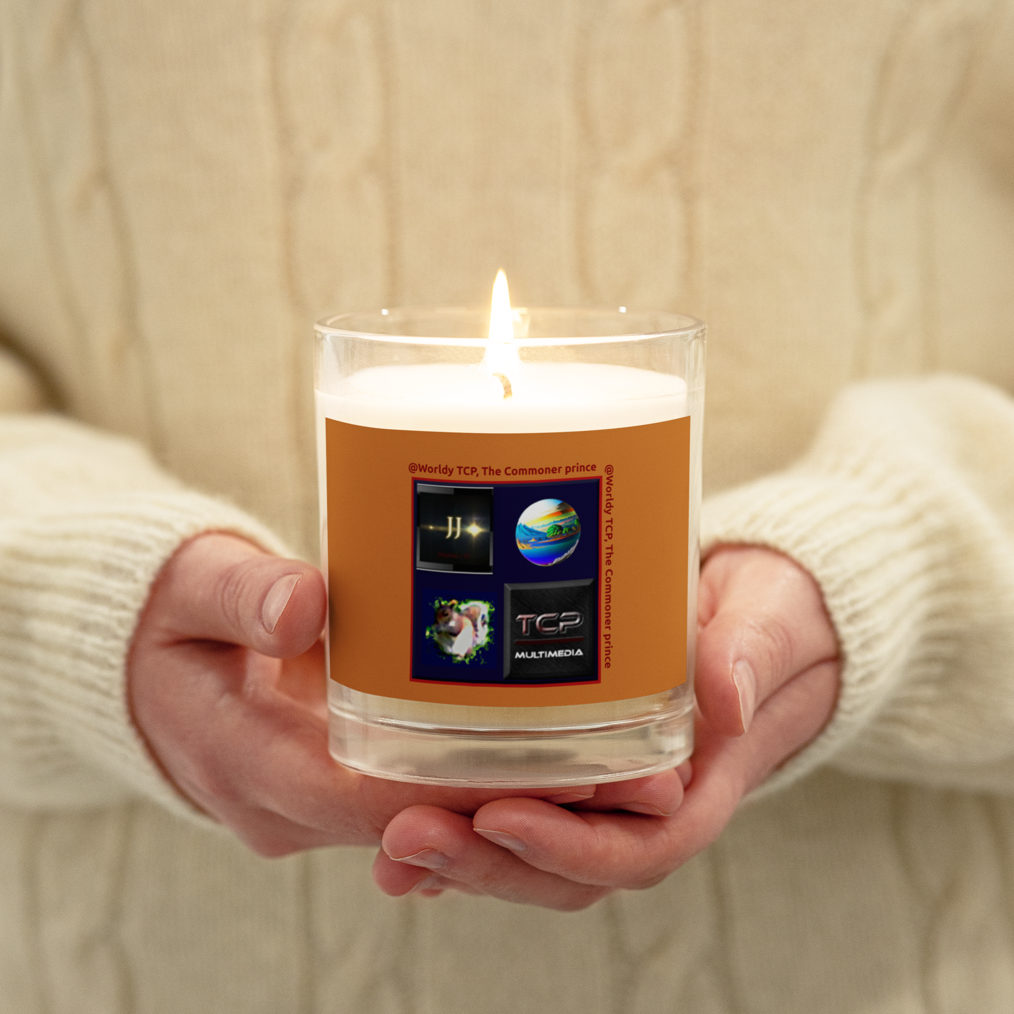 Worldy-TCP Candle. Glass jar soy wax candle